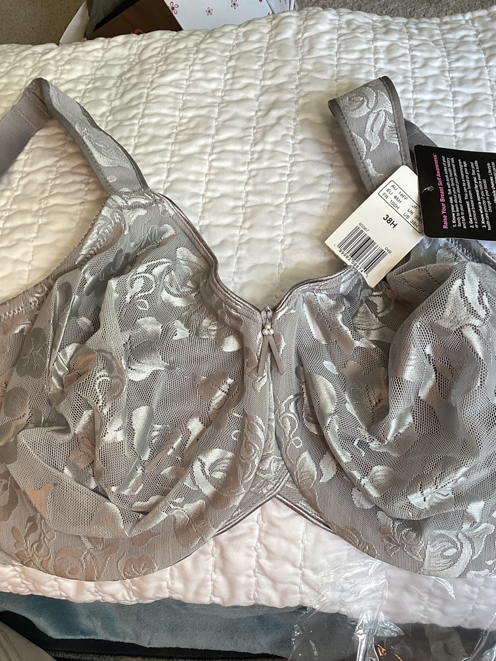 Wacoal Silver Lace Underwire Full-Coverage Bra